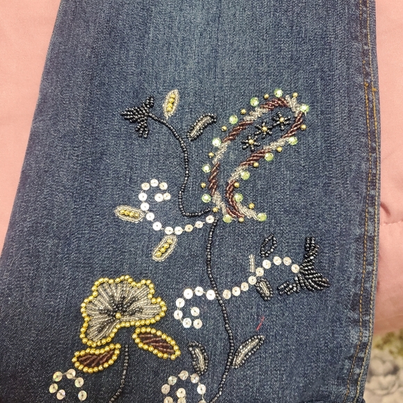 Vintage Y2K Embellished Boot Cut Jeans - Picture 8 of 11